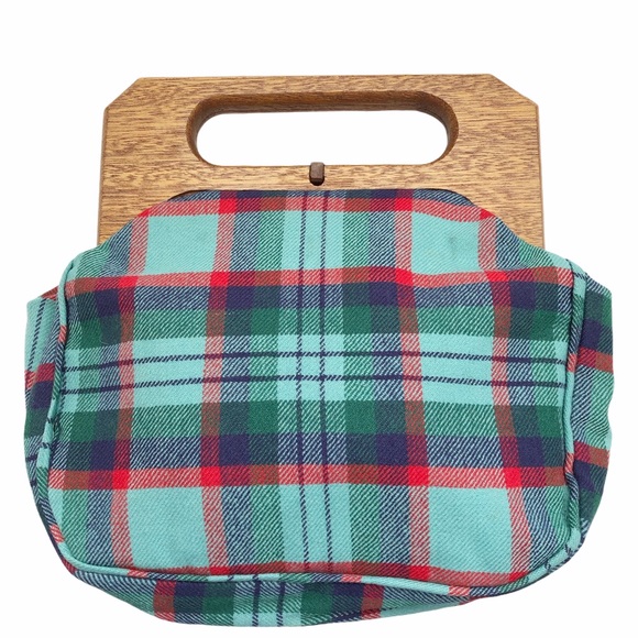 Vintage Trimingham’s Blue Plaid Bermuda Bag - Picture 2 of 10